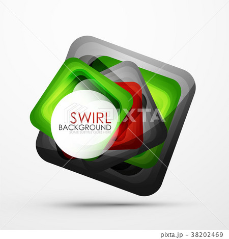 Square swirl abstract banner 38202469