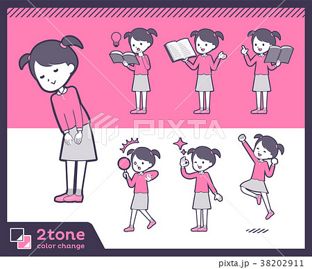 2tone type Pink clothing girl_set 05 2tone type Pink clothing girl_set 05 38202911