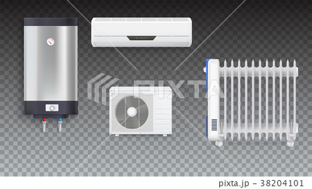 Air conditioning, electric oil radiator, water Air conditioning, electric oil radiator, water 38204101