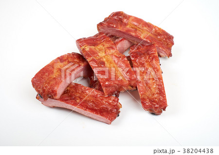 Grilled pork ribs isolated on white background Grilled pork ribs isolated on white background 38204438