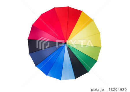 Rainbow umbrella isolated on white background. Rainbow umbrella isolated on white background. 38204920