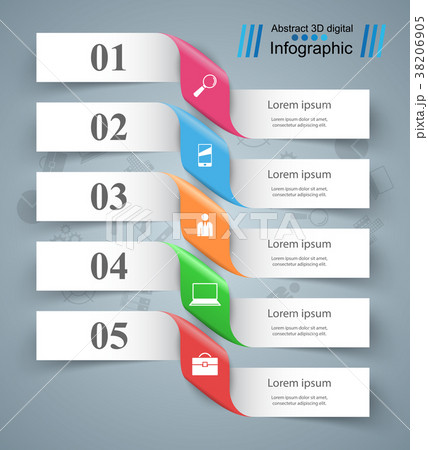 Business Infographics origami style Vector 38206905