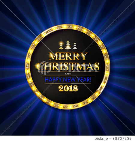 Christmas banner with light bulbs. Christmas banner with light bulbs. 38207255
