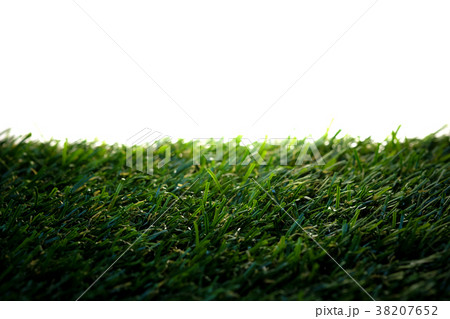 Green artificial grass on a white background Green artificial grass on a white background 38207652