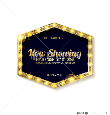 Retro Showtime Sign Design. 38208024