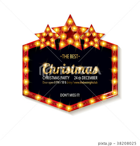 Vector christmas party invitation. 38208025