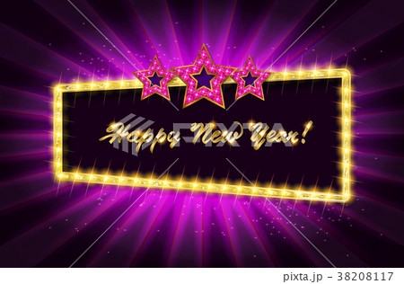 Christmas banner with light bulbs. Christmas banner with light bulbs. 38208117