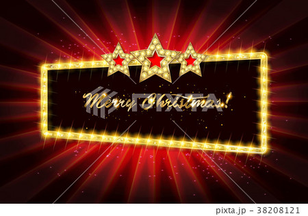 Christmas banner with light bulbs. Christmas banner with light bulbs. 38208121