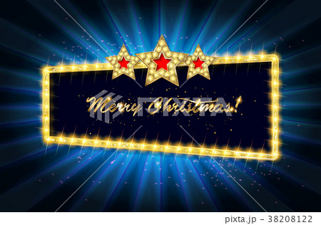 Christmas banner with light bulbs. Christmas banner with light bulbs. 38208122