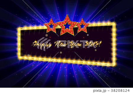 Christmas banner with light bulbs. Christmas banner with light bulbs. 38208124