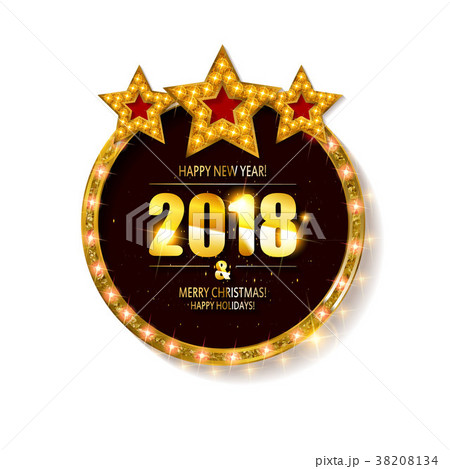 Christmas banner with light bulbs. Christmas banner with light bulbs. 38208134