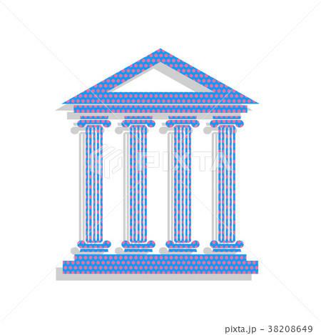 Historical building illustration. Vector. Neon 38208649