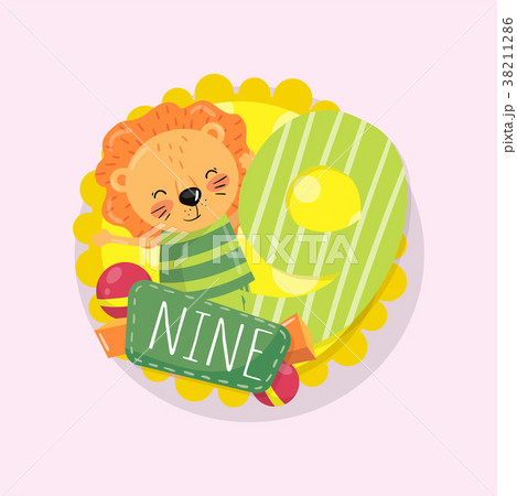 Colorful children s educational card with little Colorful children s educational card with little 38211286