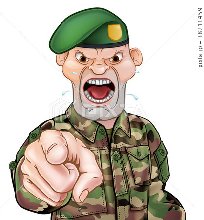 Pointing Soldier Cartoon Pointing Soldier Cartoon 38211459