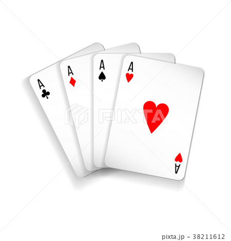 Set of four aces deck of cards 38211612