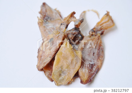 dry squid ingredient food on white background dry squid ingredient food on white background 38212797