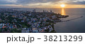 High angle view of  Pattaya city In the sunset 38213299