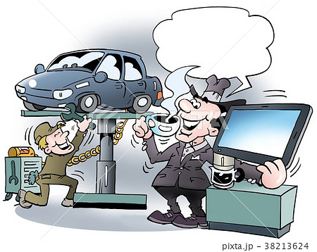 Cartoon illustration of a  car owner  Cartoon illustration of a  car owner  38213624