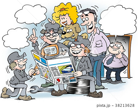 Cartoon illustration of a employees people  38213628