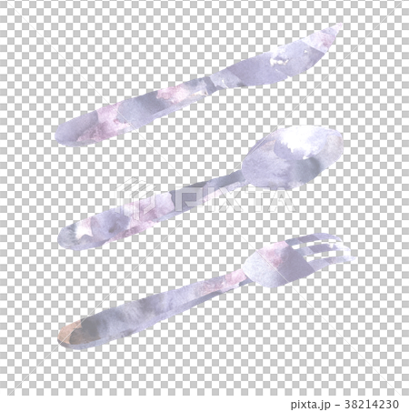 Cutlery illustration set 38214230