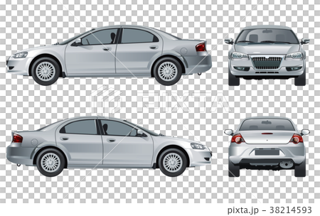Vector car mockup isolated on white 38214593