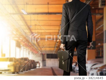 Businessman holding a briefcase Businessman holding a briefcase 38214645