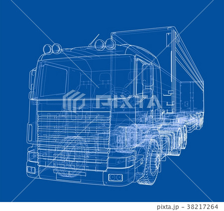 European truck outlined vector European truck outlined vector 38217264