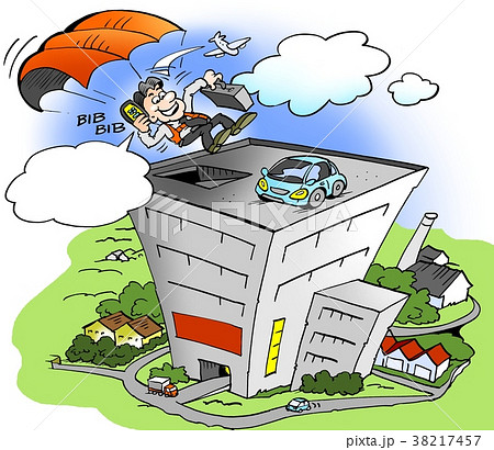 Cartoon illustration of a businessman  38217457