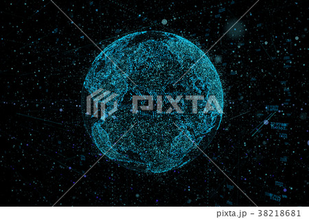 Point, line, surface composed of circular graphics 38218681