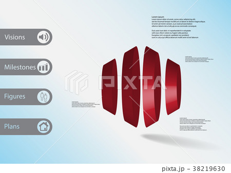 3D illustration infographic template  38219630