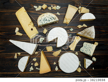 Various types of cheese - parmesan, brie 38219698