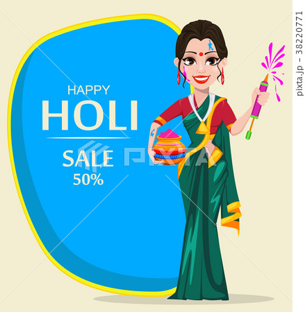 Beautiful Indian woman holding pot Beautiful Indian woman holding pot 38220771