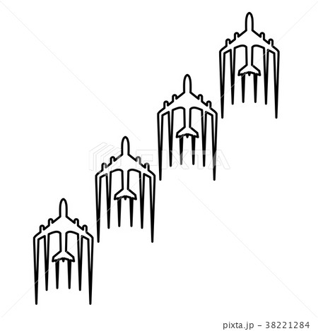 Flying airplane Airliner jet transport icon  38221284