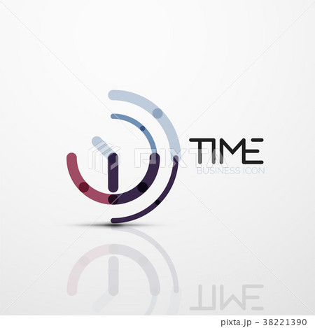 Vector abstract logo idea, time concept or clock 38221390