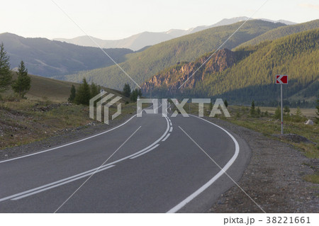 Cinematic landscape the road leaving Cinematic landscape the road leaving 38221661