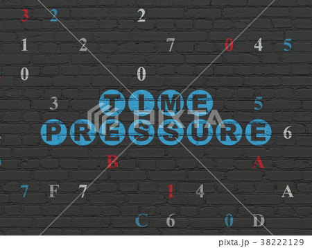 Timeline concept: Time Pressure on wall background 38222129