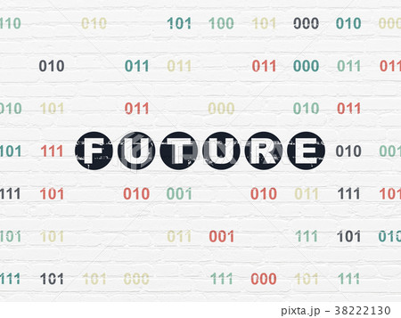 Time concept: Future on wall background 38222130