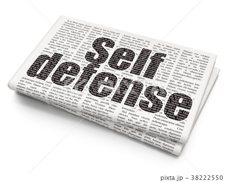 Protection concept: Self Defense on Newspaper 38222550