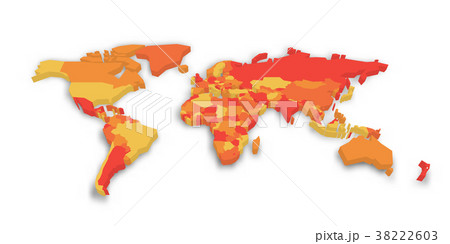 3D political map of World. Vector illustration 3D political map of World. Vector illustration 38222603