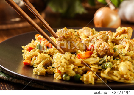 Fried rice nasi goreng with chicken Fried rice nasi goreng with chicken 38223494