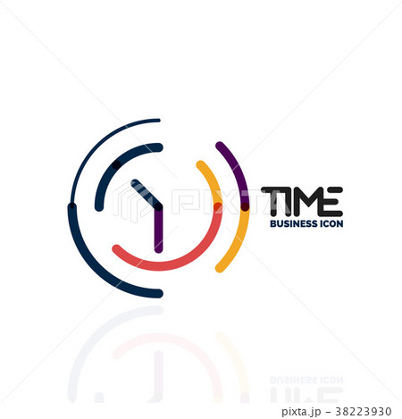 Vector abstract logo idea, time concept or clock 38223930