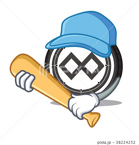 Playing baseball Tenx coin character cartoon 38224252