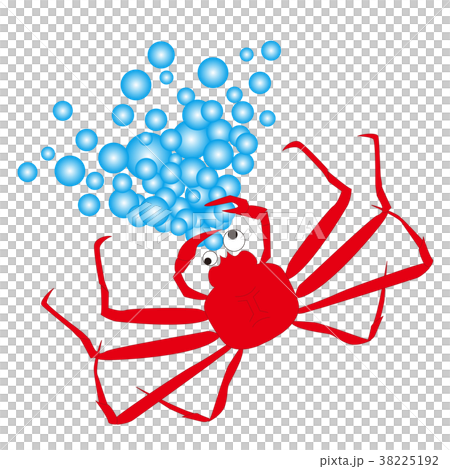 泡を吹くかにのイラスト素材