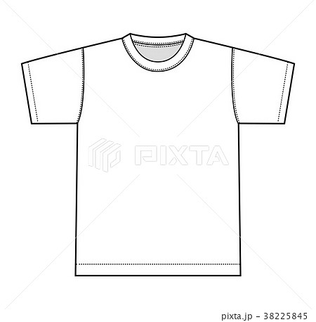 半袖tシャツ 絵型イラスト フロント 前面 のイラスト素材 38225845 Pixta