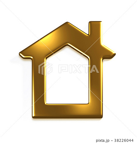 Gold House Real Estate. 3D Render Graphic 38226044