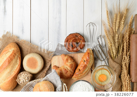 Homemade bread or bakery with bakery equipment 38226077