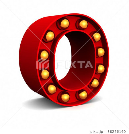 Red Marquee light letter O sign retro 38226140