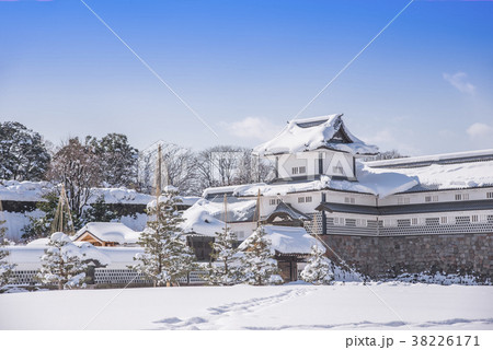 金沢城　橋爪門　大雪 38226171