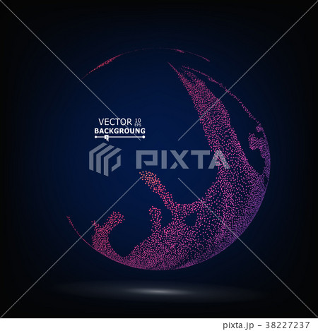 Colorful Sphere Composition Vector. Dotted 38227237
