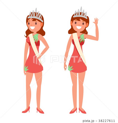 Beauty Pageant Vector Woman On Beauty Pageantのイラスト素材